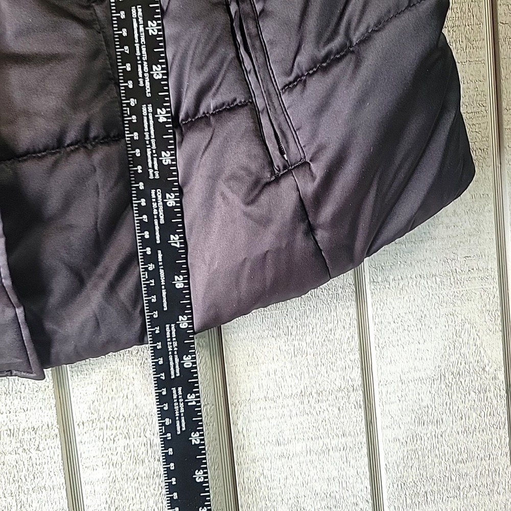 VTG Weather Tamer Puffer Jacket Women's 2X Zip Black Hooded Down Faux Fur - 2XL - Picture 9 of 10